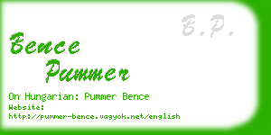 bence pummer business card